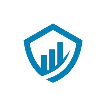 Shield finance logo vector template Stock Illustration