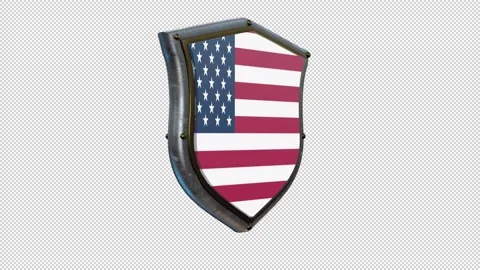 SHIELD FLAG AMERICA 스톡 동영상 333297965