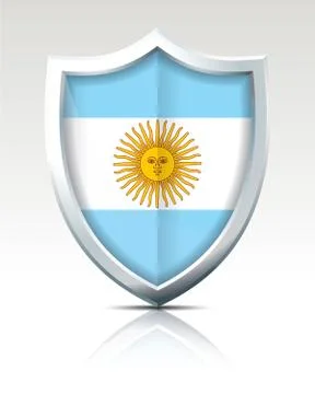 Shield with Flag of Argentina Stock Illustration