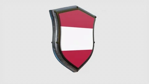 SHIELD FLAG AUSTRIA 스톡 동영상 333297582