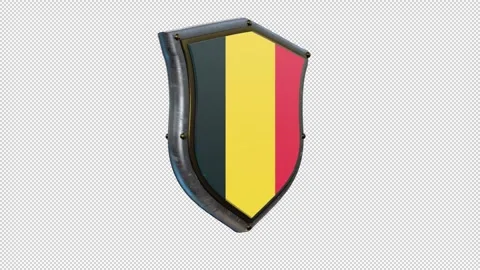 SHIELD FLAG BELGIUMmov Stockbeeldmateriaal 333297579