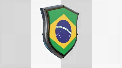 SHIELD FLAG BRAZIL 스톡 동영상 333298604