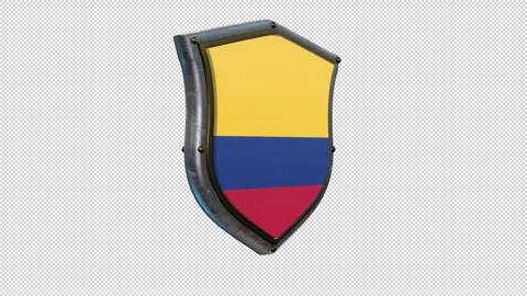 SHIELD FLAG COLOMBIA 스톡 동영상 333298592