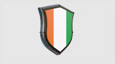 SHIELD FLAG COTE DIVOIRE Stockbeeldmateriaal 333298411