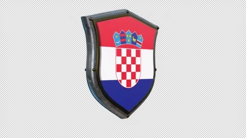 SHIELD FLAG CROATIA Stockbeeldmateriaal 333297679
