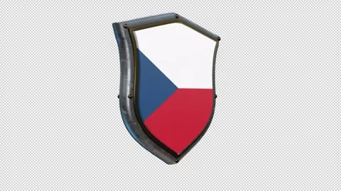SHIELD FLAG CZECH REPUBLIC 스톡 동영상 333298643