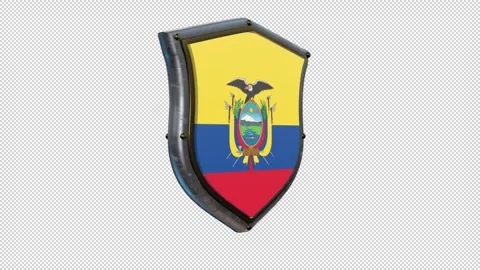 SHIELD FLAG ECUADOR 스톡 동영상 333298598