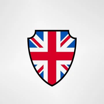 Shield flag of England vector logo and icon Stock Illustration