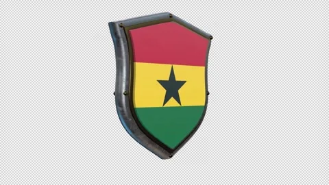 SHIELD FLAG GHANA 스톡 동영상 333298400