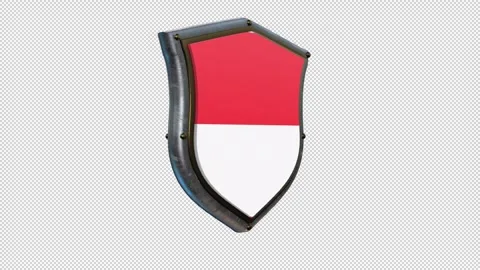 SHIELD FLAG INDONESIA 스톡 동영상 333298061