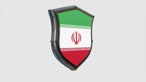 SHIELD FLAG IRAN 스톡 동영상 333297853