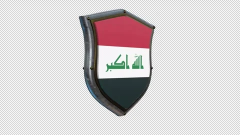 SHIELD FLAG IRAQ Stockbeeldmateriaal 333297636