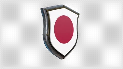 SHIELD FLAG JAPAN Stockbeeldmateriaal 333297949