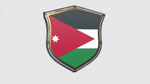 SHIELD FLAG JORDAN Stockbeeldmateriaal 333297586