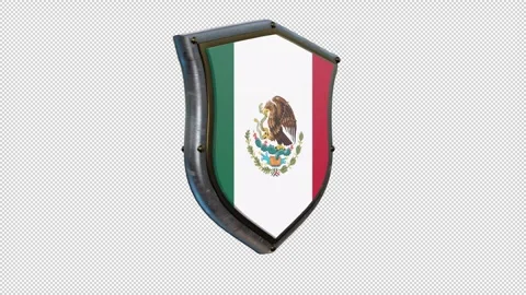 SHIELD FLAG MEXICO Stockbeeldmateriaal 333297966