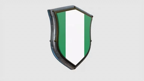 SHIELD FLAG NIGERIA 스톡 동영상 333298085