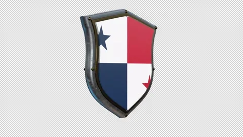 SHIELD FLAG PANAMA Stockbeeldmateriaal 333298276