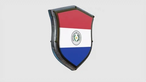 SHIELD FLAG PARAGUAY Stockbeeldmateriaal 333298600