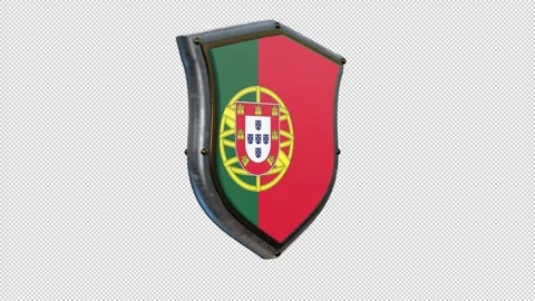 SHIELD FLAG PORTUGAL 스톡 동영상 333298728