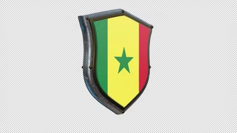 SHIELD FLAG SENEGAL 스톡 동영상 333298490