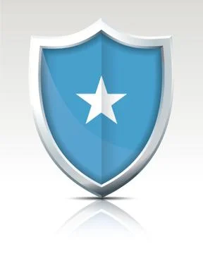 Shield with Flag of Somalia Stock Illustration