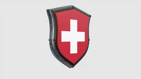 SHIELD FLAG SWITZERLAND 스톡 동영상 333298660