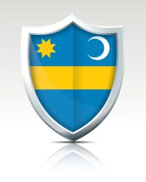 Shield with Flag of Szeklerland Stock Illustration