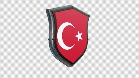 SHIELD FLAG TURKEY 스톡 동영상 333298099