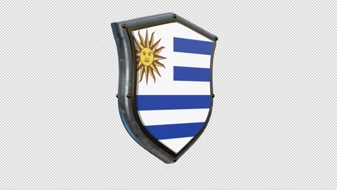 SHIELD FLAG URUGUAY Stockbeeldmateriaal 333298521
