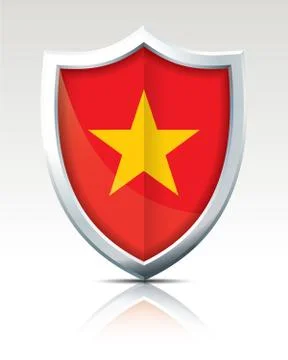 Shield with Flag of Vietnam Stock Illustration