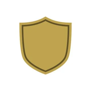 Shield flat icon emblem Illustrazione stock