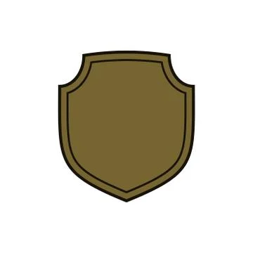 Shield flat icon emblem Stock Illustration