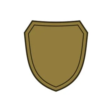 Shield flat icon emblem Illustrazione stock