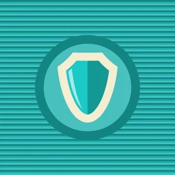 Shield flat icon Illustrazione stock