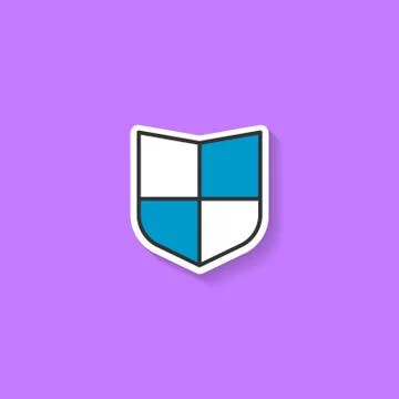 Shield flat icon Stock Illustration