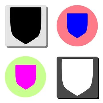 Shield. flat vector icon Illustrazione stock
