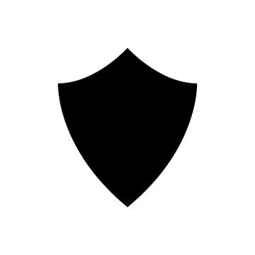 Shield glyph icon Stock Illustration