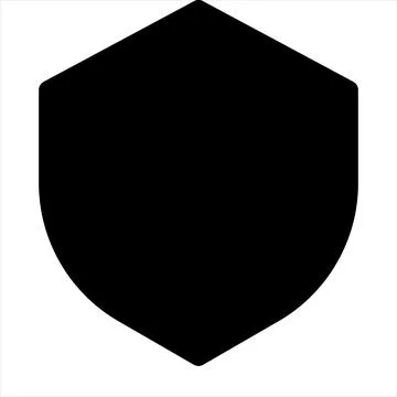 Shield glyph icon vector illustration isolated on white background Stock Illustration