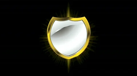 Shield golden fire Video stock 293674