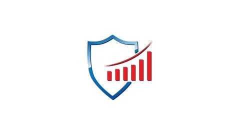 Shield &amp; Graph Logo Stock-Illustration