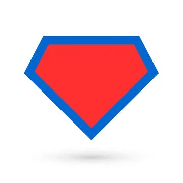Shield graphic hero shadow icon, isolated comic shape concept symbol, vector Illustrazione stock