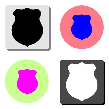 Shield guard. flat vector icon Stock Illustration