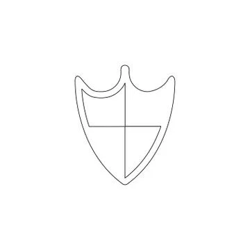 Shield guard. flat vector icon Illustrazione stock