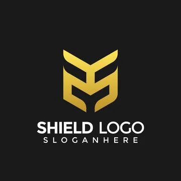 Shield guard luxury abstract logo stock design vector Illustration 스톡 일러스트