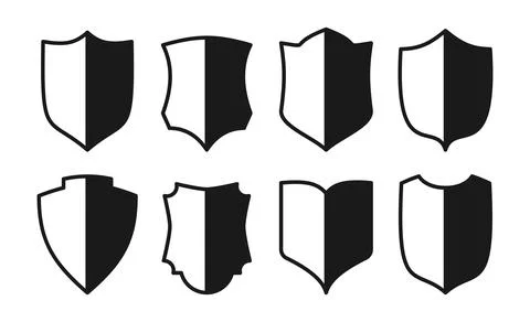 Shield guard security heraldic royal safety sign Stock Illustration