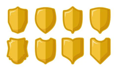 Shield guard security heraldic royal safety sign Illustrazione stock