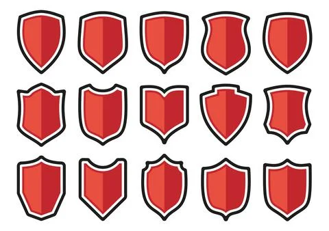 Shield guard security heraldic royal safety sign Stock Illustration
