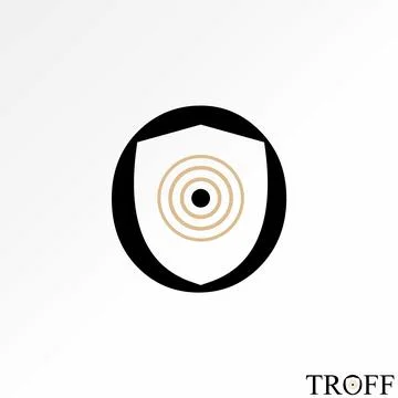 Shield guard with target goal arrow focus military safe protection Stock Illustration
