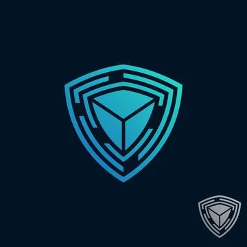 Shield guard tech icon vector design Stockillustratie