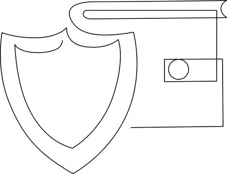 Shield with handle attachment Vector Illustration